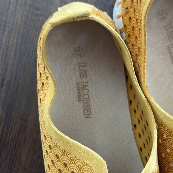 ILSE JACOBSEN Gold/Yellow Tulip Shoes‎ Stretch Comfort Trendy Size 37 (Size 7) - Picture 4 of 8